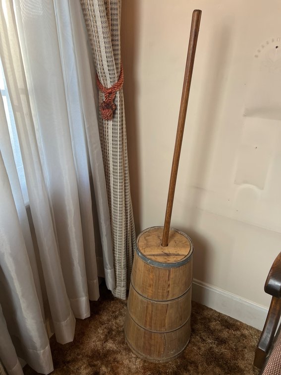 Wooden Butter Churn with Plunger