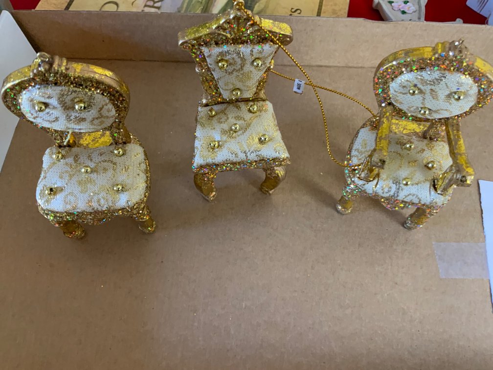 Three Decorative Chair Ornaments