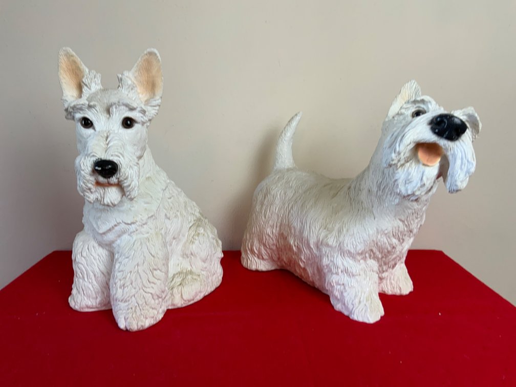 Composite Terrier Dog Figurines
