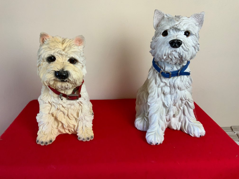 Dog Figurines with Collars