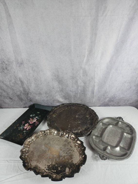 Four Assorted Serving Trays
