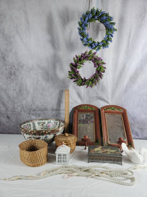 Decorative Home Decor Lot with Trinket Box