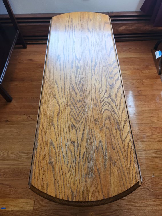 Wooden Coffee Table With Drop Leaves