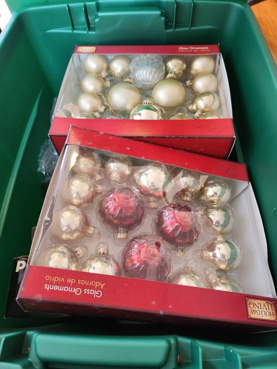 Four Boxes of Christmas Decorations