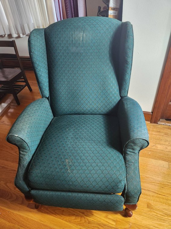 Green Upholstered Recliner by Lane Furniture
