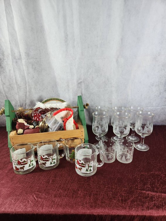 Winter Goblets, Cups, and Ornament Set