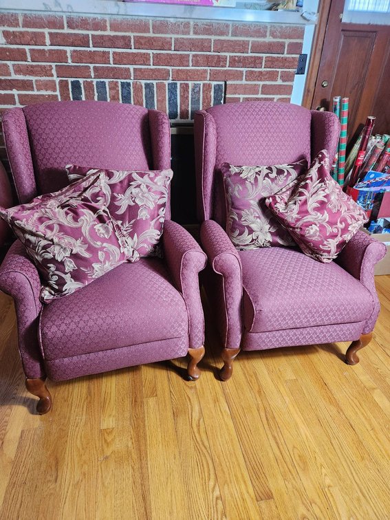 Upholstered Wing Back Chairs