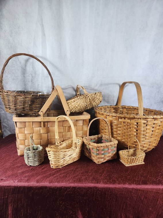 8 Woven Baskets, As Is