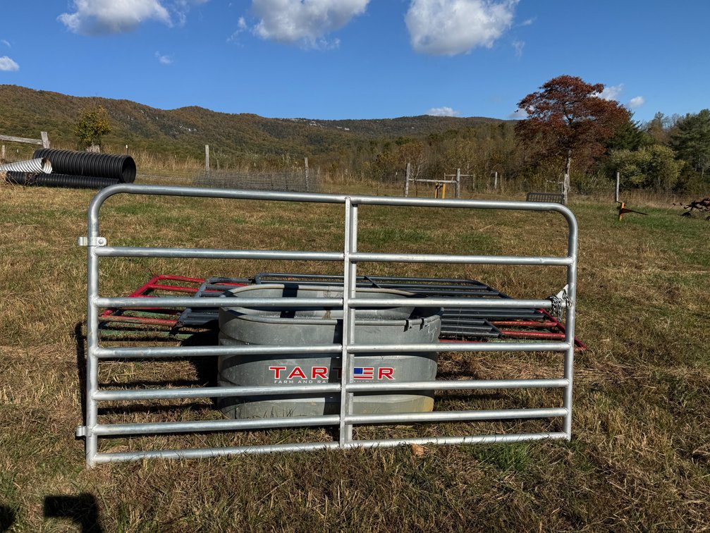 8’ 7 bar galvanized gate