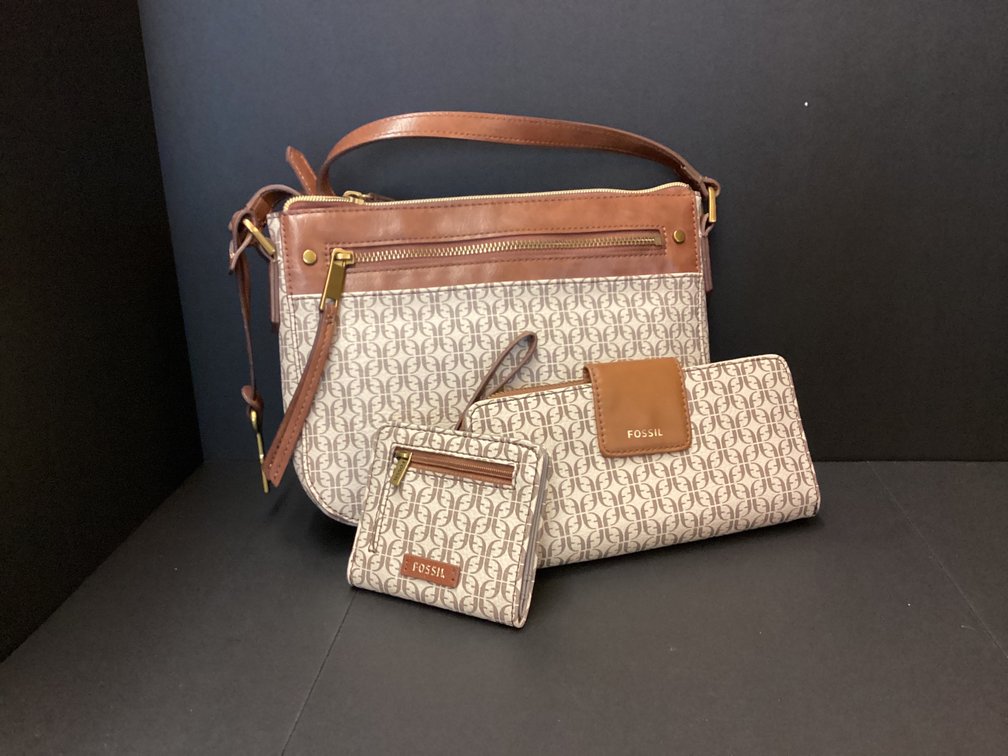 Fossil handbag with wallet and cardholder