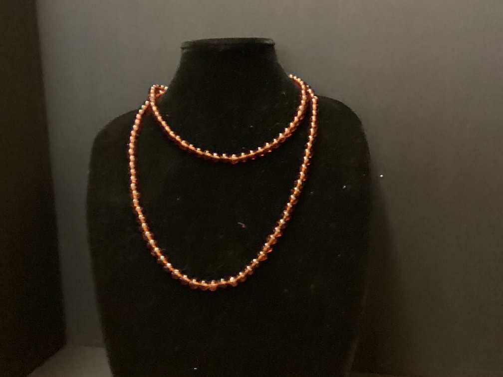 44” Amber bead necklace