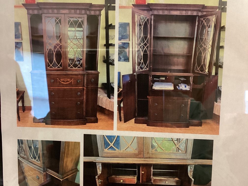 Secretary desk/china cabinet