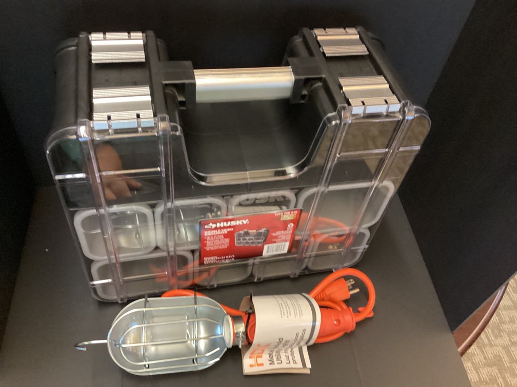 Husky double sided organizer and utility light