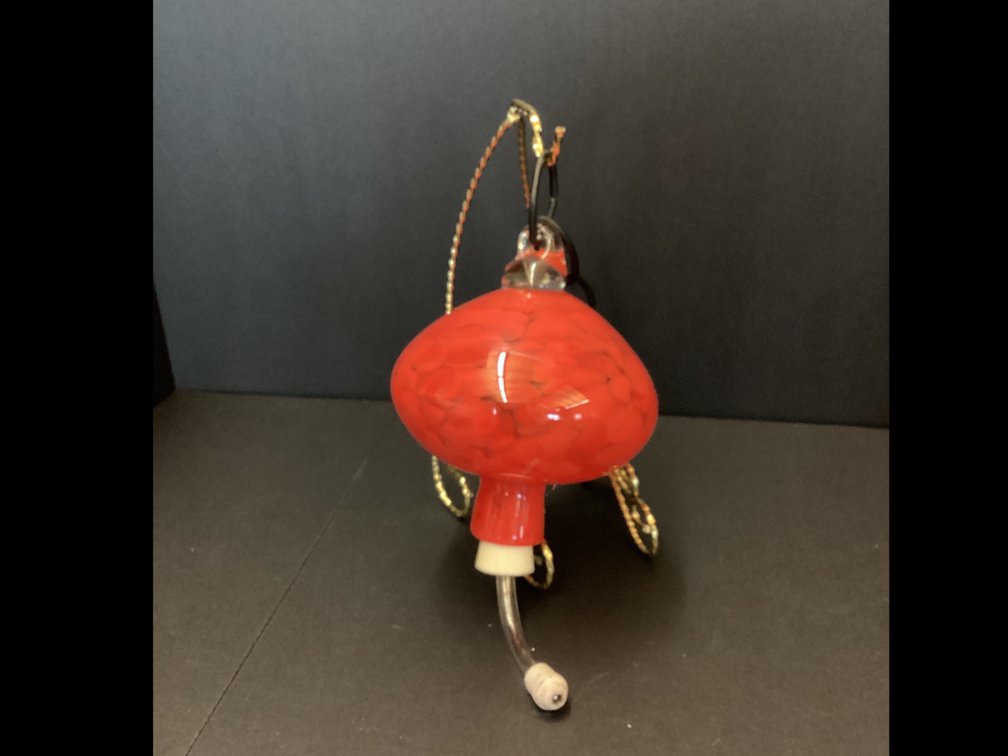 Hummingbird feeder handblown glass