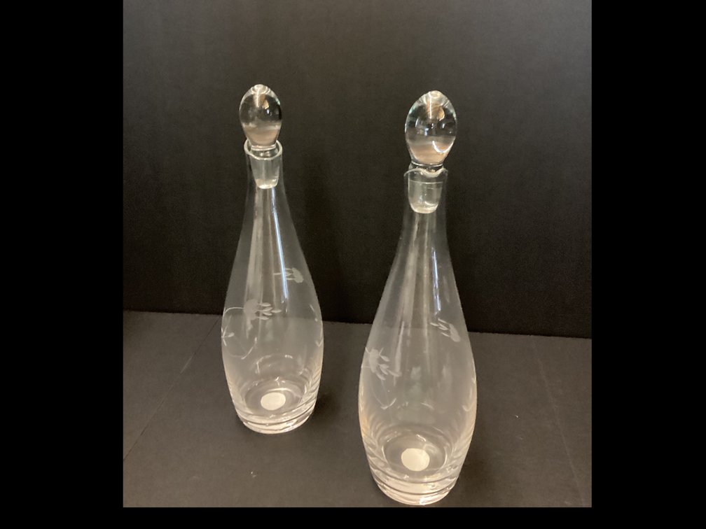 Princess House Cruet Set with ground glass stoppers