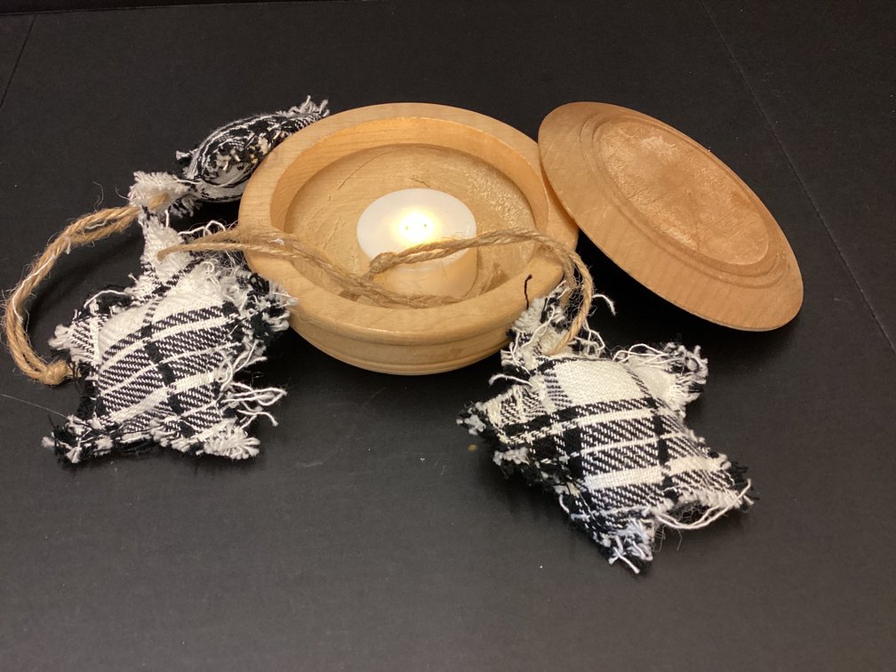 Hand carved bowl with ornaments
