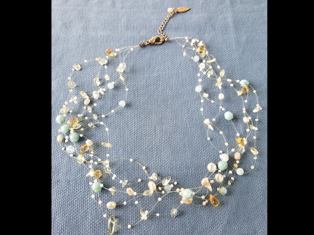 Coldwater Creek 6 strand beaded Necklace 