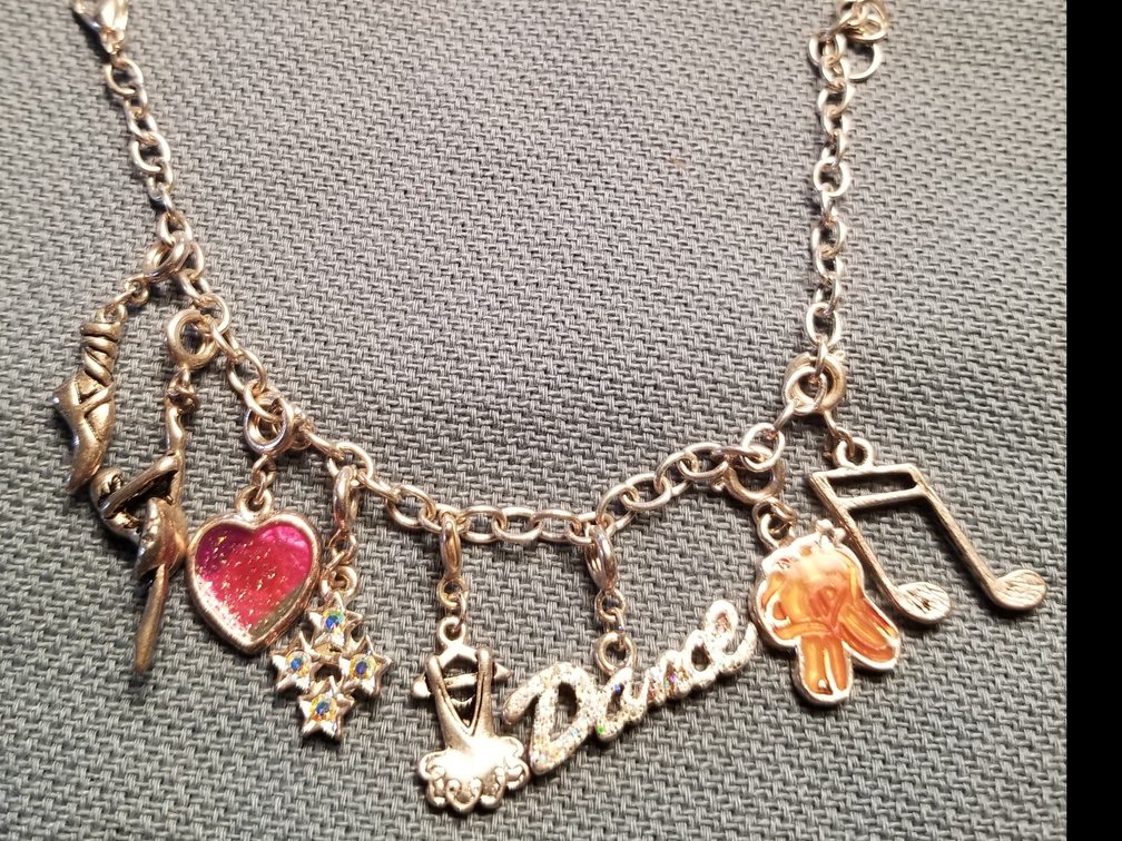 Dance themed silver Charm Bracelet