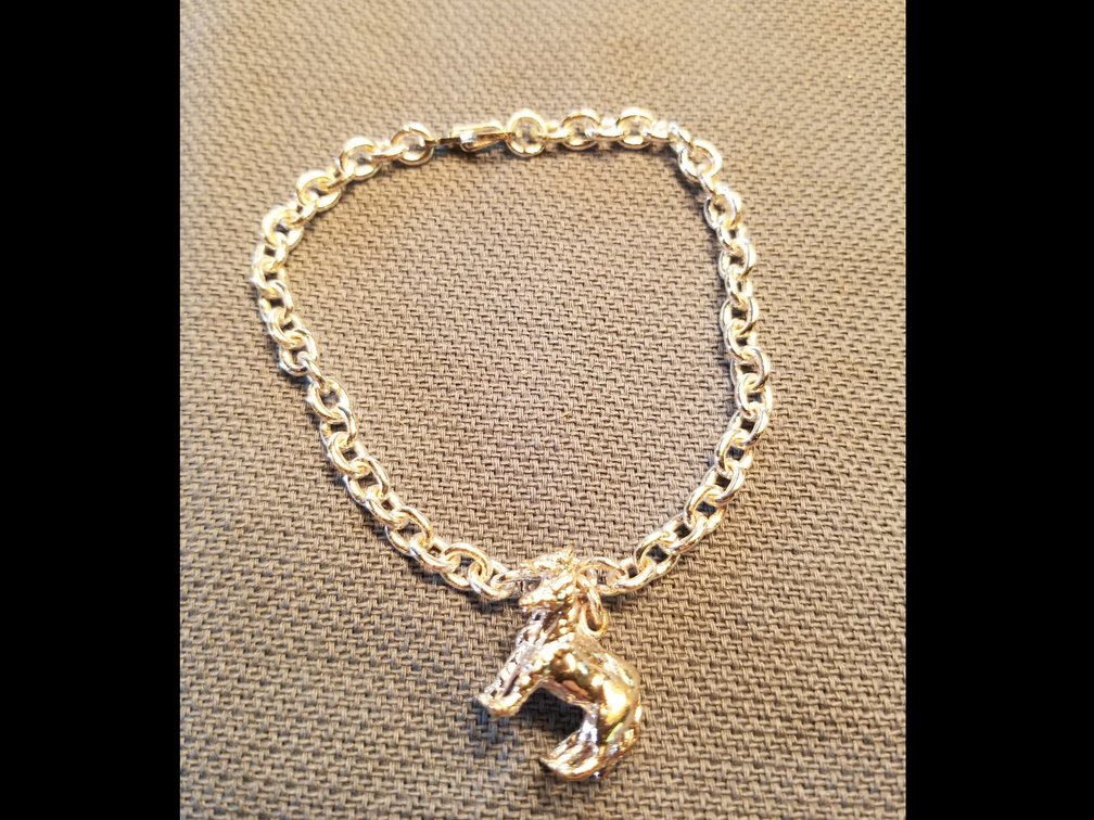 Silver bracelet with Horses Charm