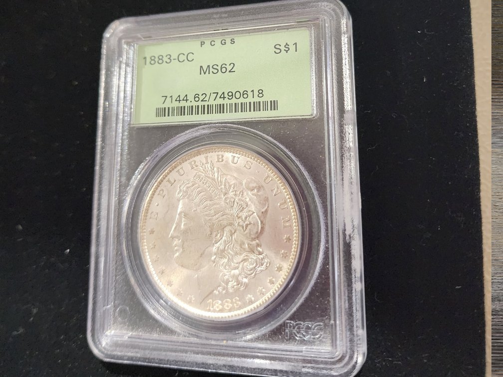 1883-CC silver one dollar coin