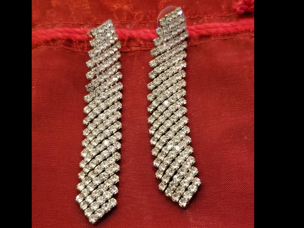68mm long Diamond style earrings 