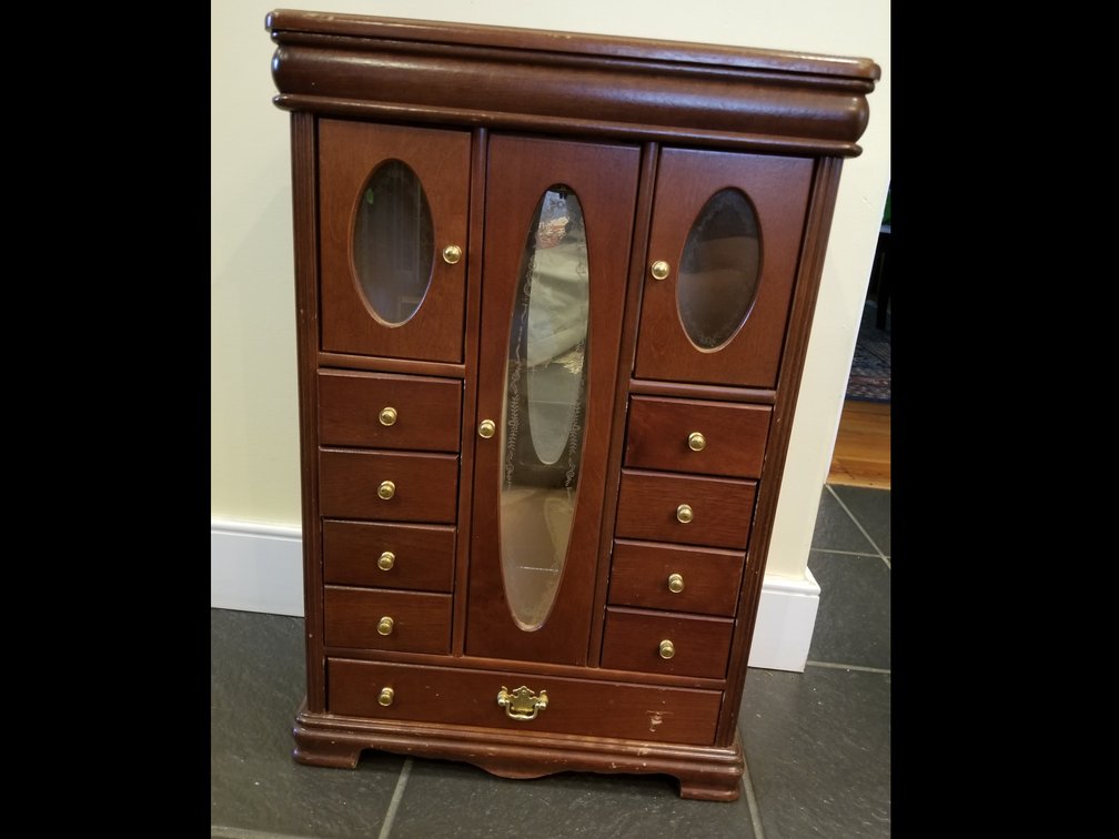 Large Wooden Jewelry Box 