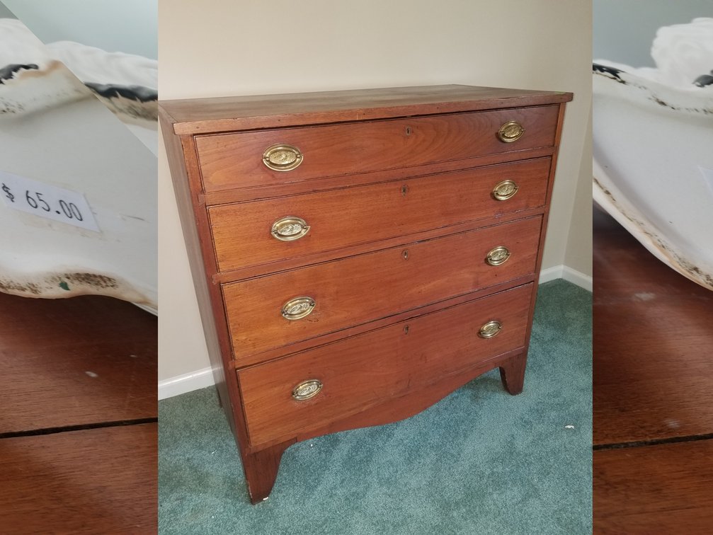 Ca. 1820 Walnut Chest 