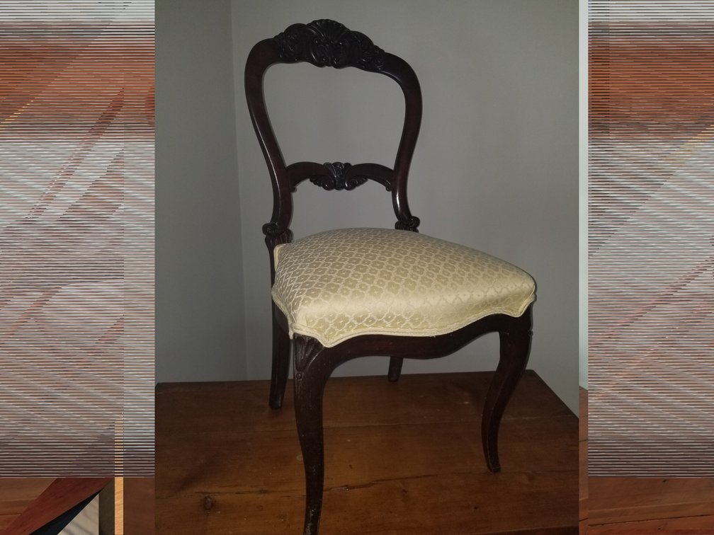 Carved Balloon Back Victorian Chair