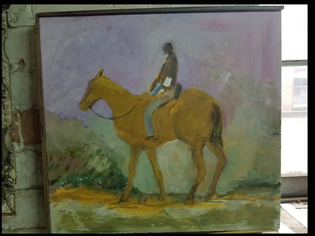 Painting Figure on a Horse James L. Warner