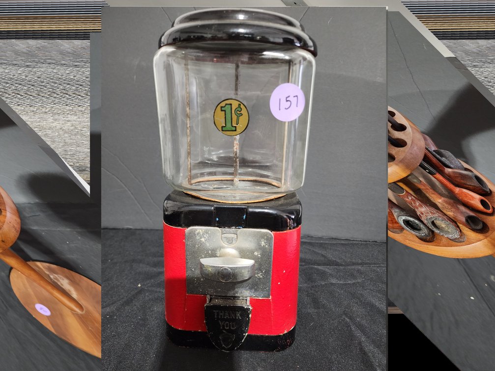 Antique  1 Cent Bubble Gum Machine