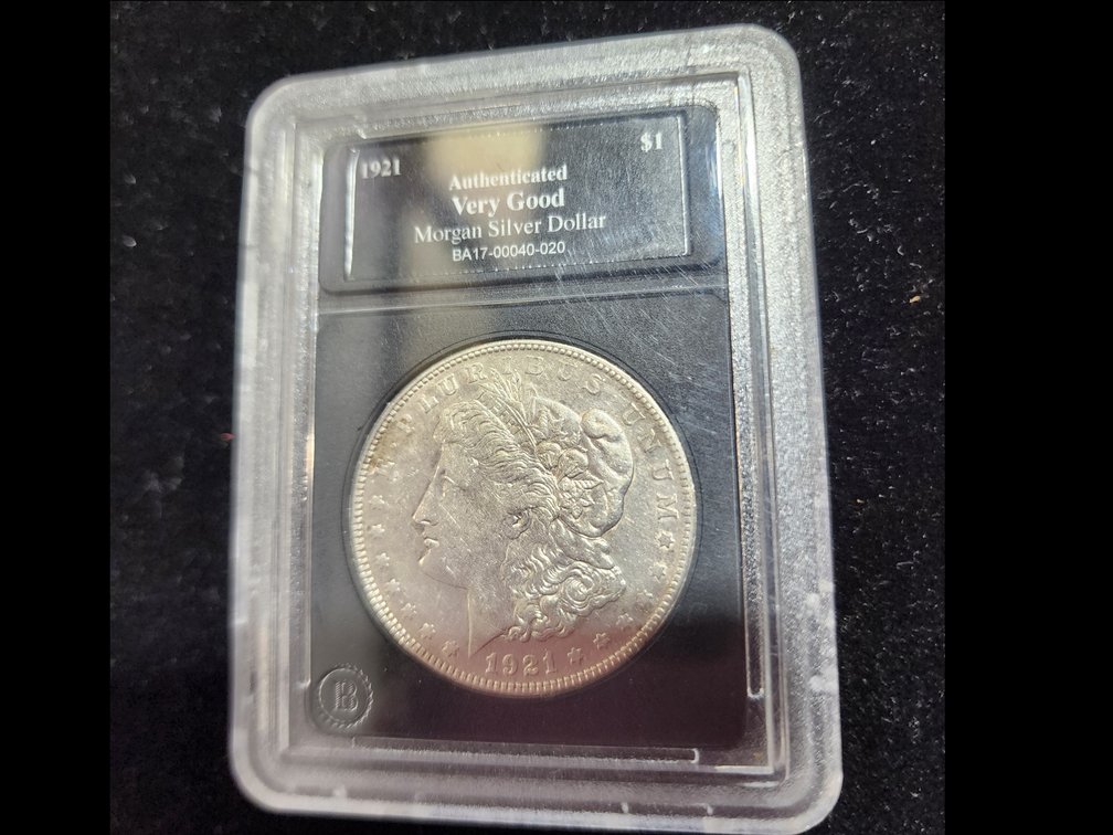 1921 Morgan Silver dollar authenticated 