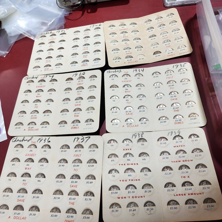 179 Mercury Dimes set