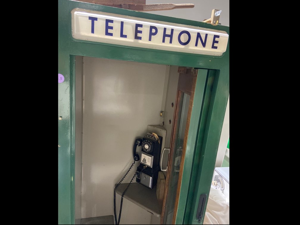Antique telephone booth