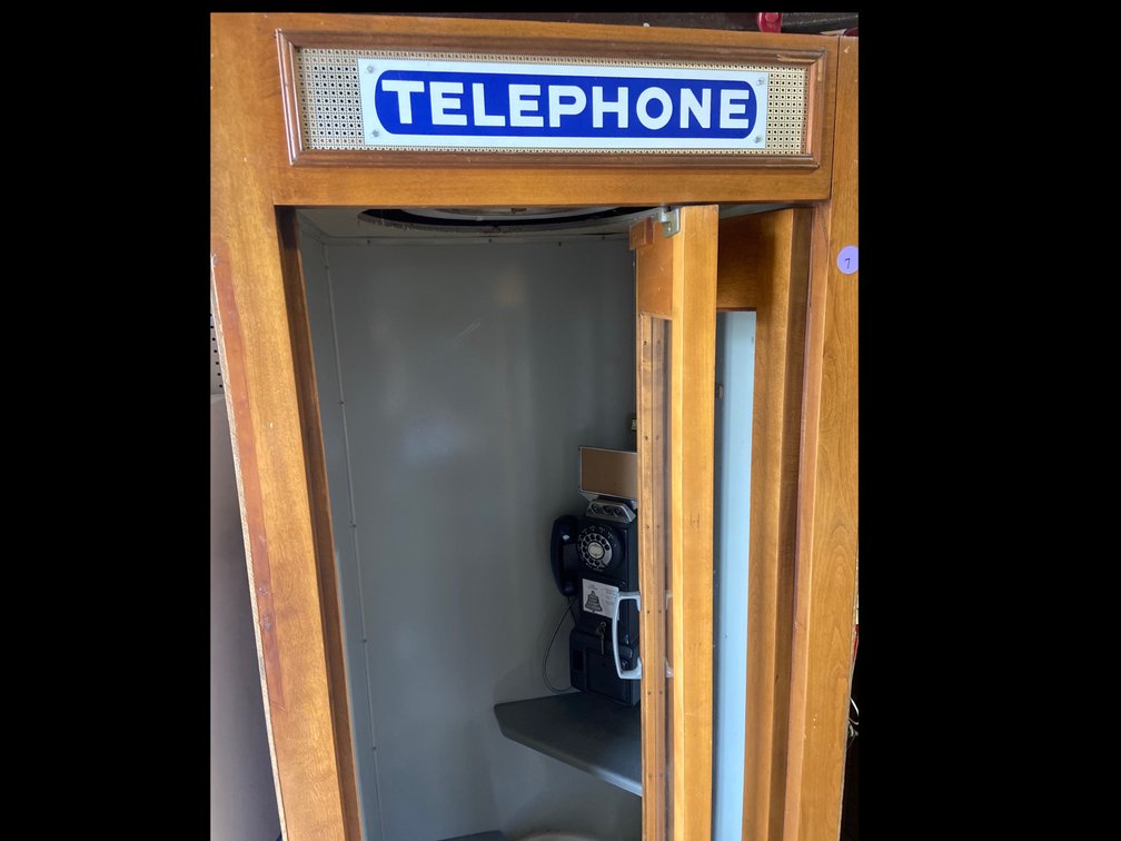 Antique telephone booth