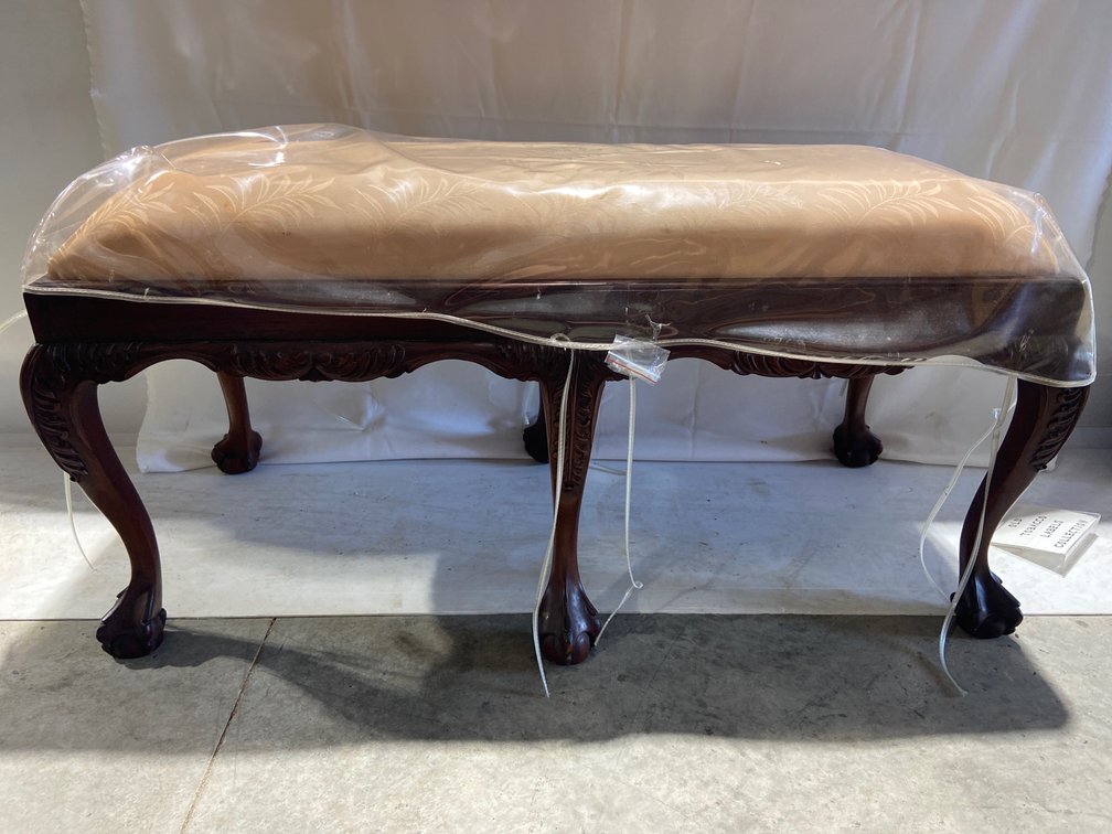 Mahogany ball and claw bench