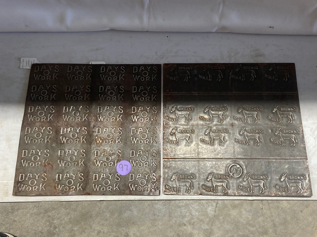2 antique metal sheet cigar press