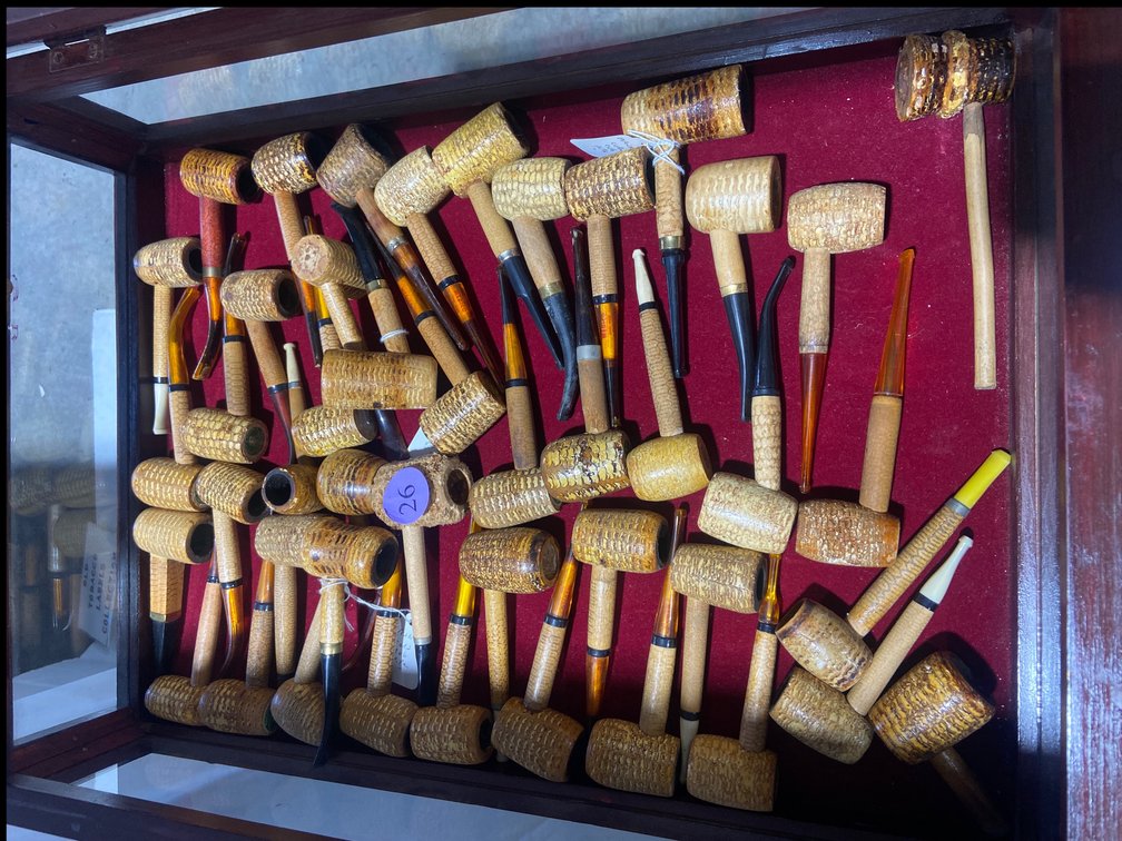 Corn cobb pipe collection