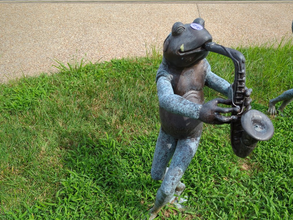 Three Bronze Minstrel/Musical  Frogs 