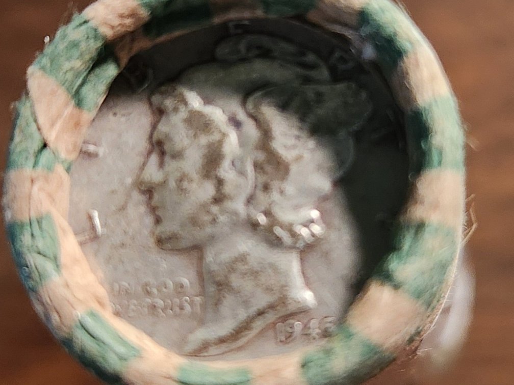 $5 roll of Silver Mercury Dimes