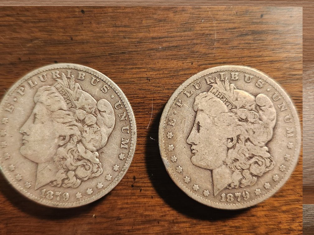 (2) Morgan Silver Dollars Both Dated 1879