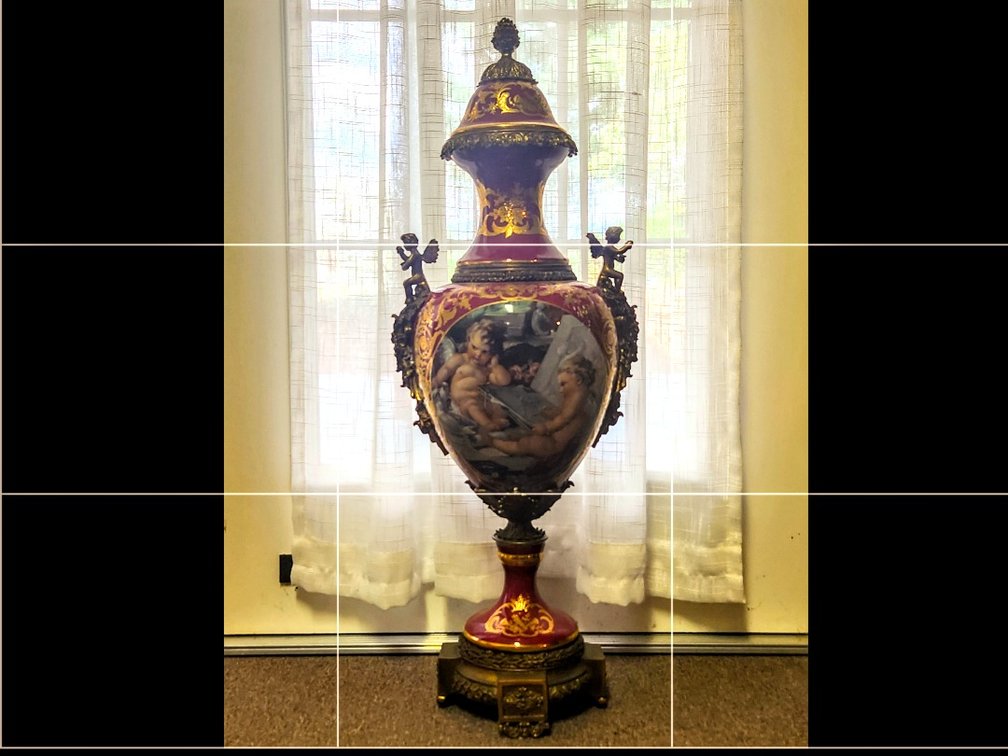 Hand Painted Victorian Urn