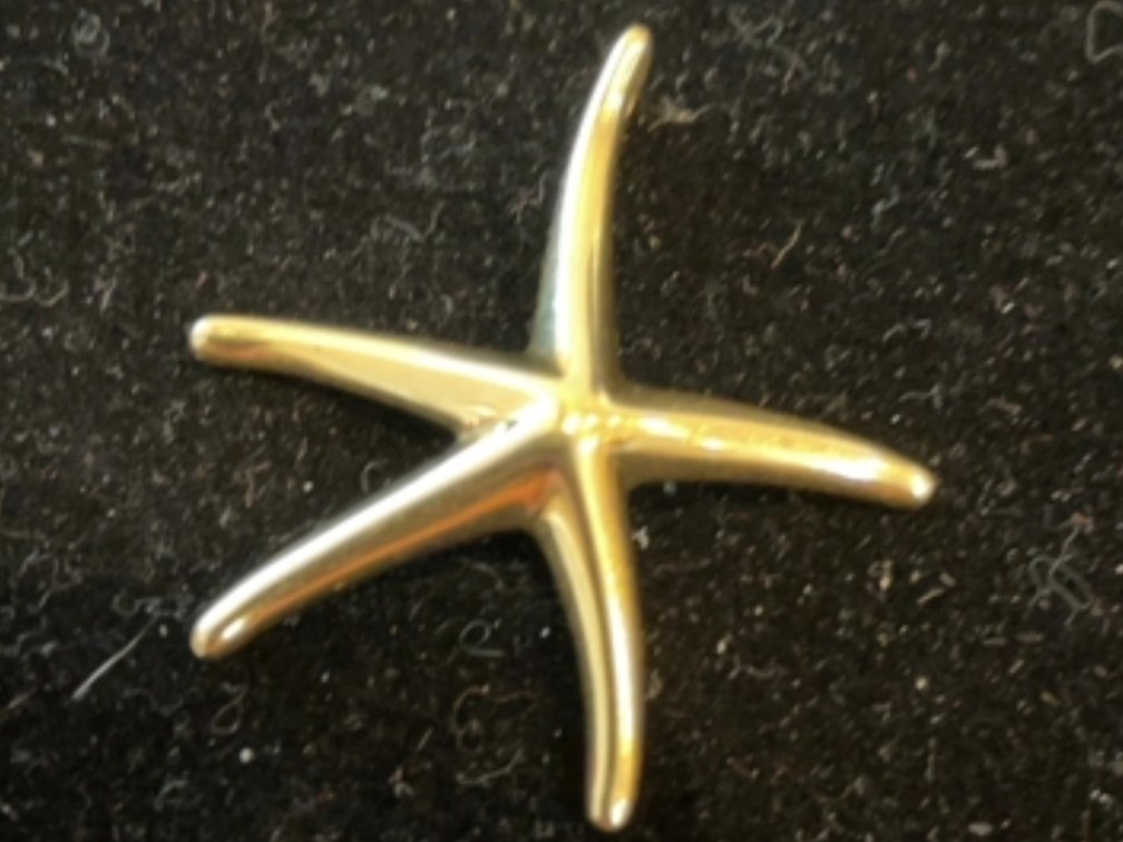 Tiffany 18K Gold Starfish Pendant