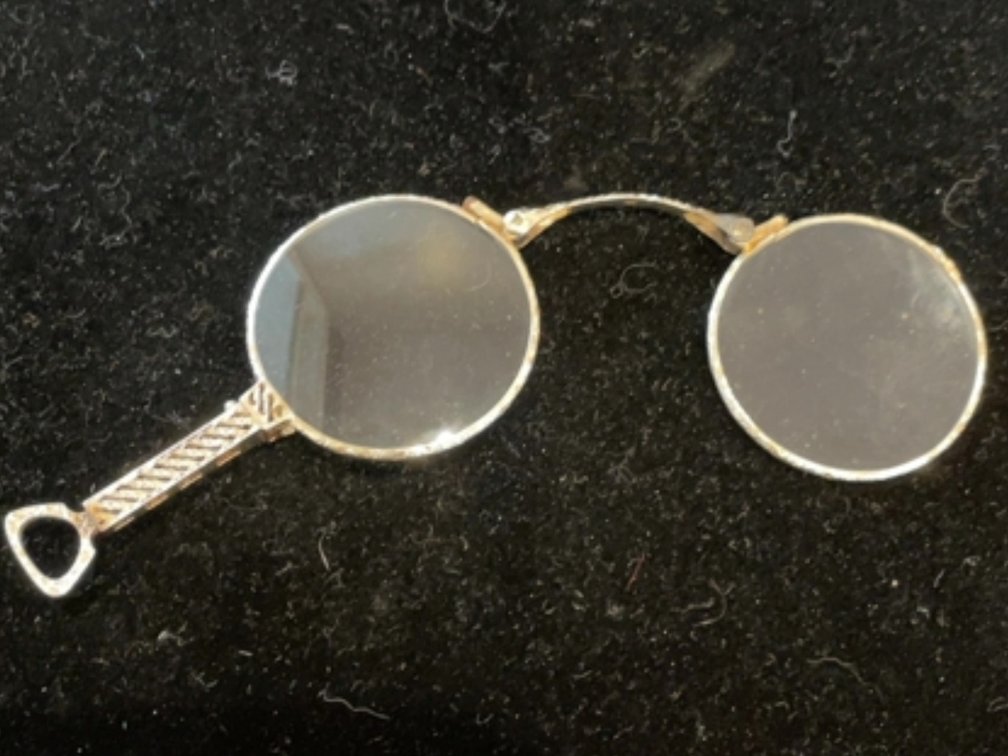 14K Gold Lornette ,collapsible