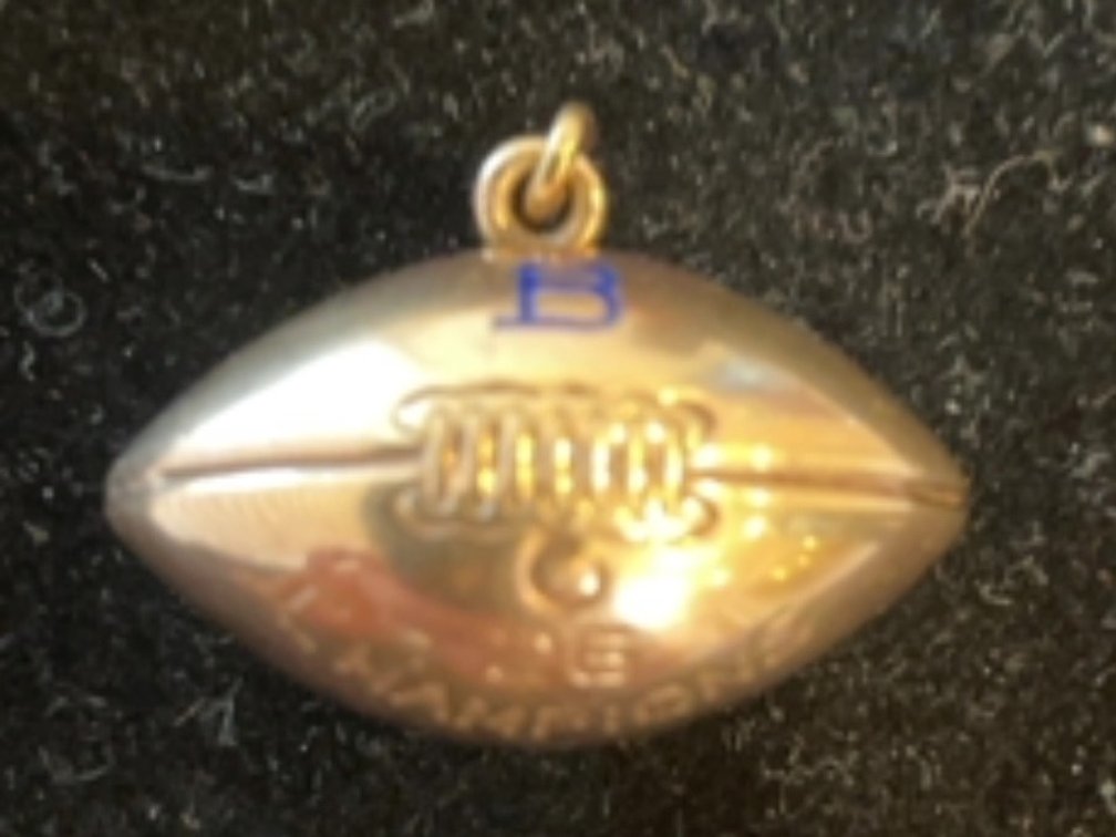 10K Gold Football Charm