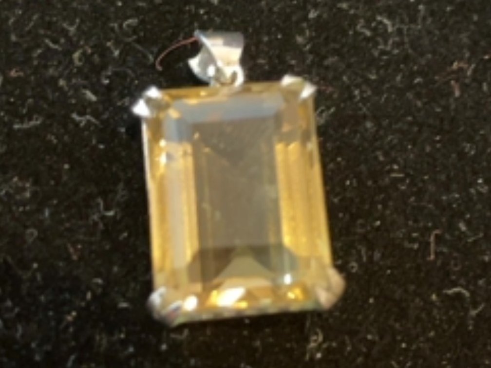Silver Smokey Topez Gemstone Pendant