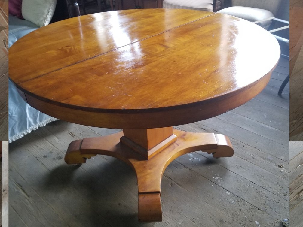 Ca. 1890-1910 Maple Pedestal Table