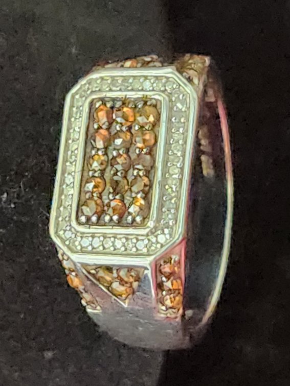 Sterling Silver and Chocolate Diamond Ring