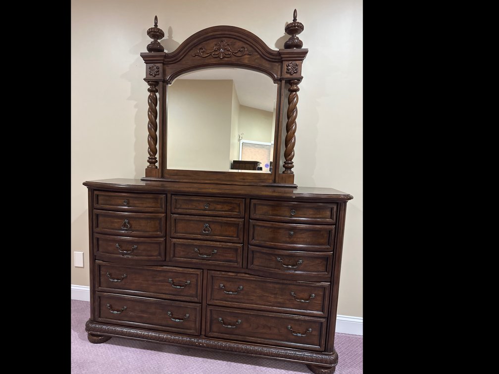 Wood Dresser And Detachable Mirror By Folio 21
