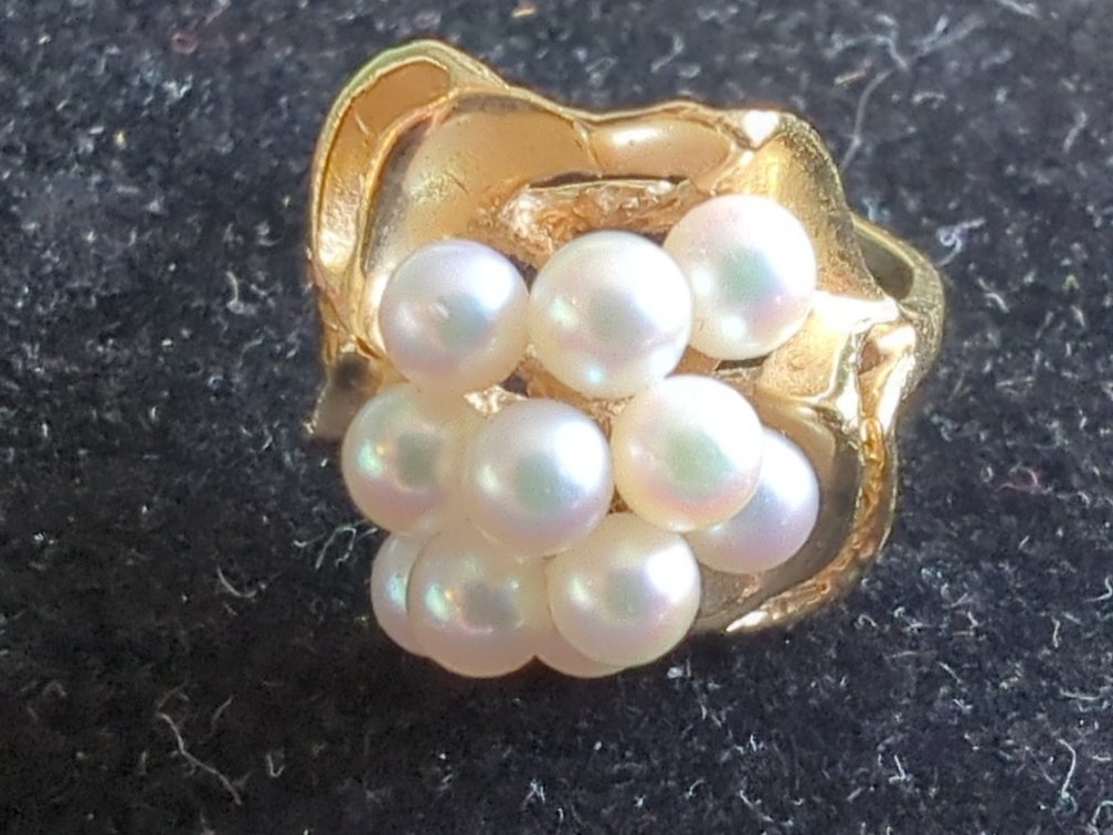 14K Gold and Pearl Ring