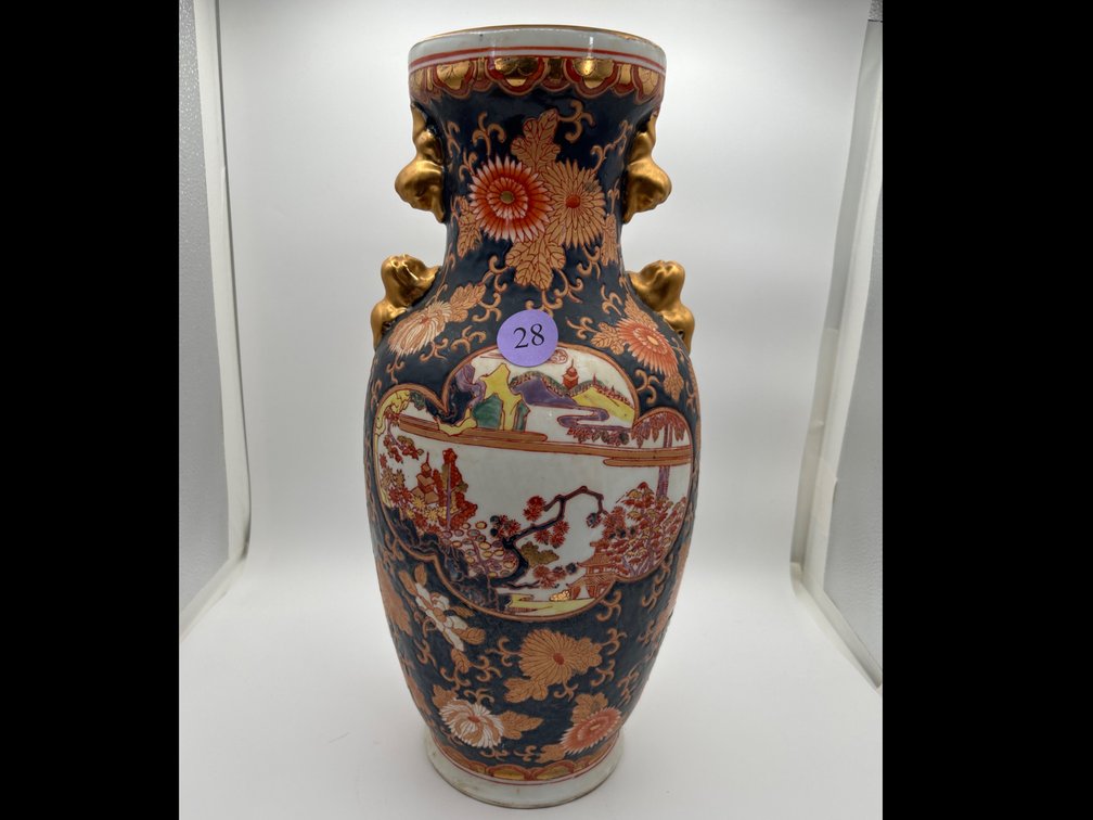 Asian-inspired Large Pottery Vase